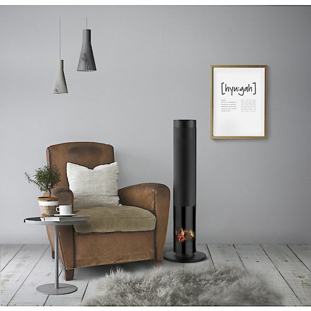 värmefläkt med inbyggd brasa från Clas Ohlson