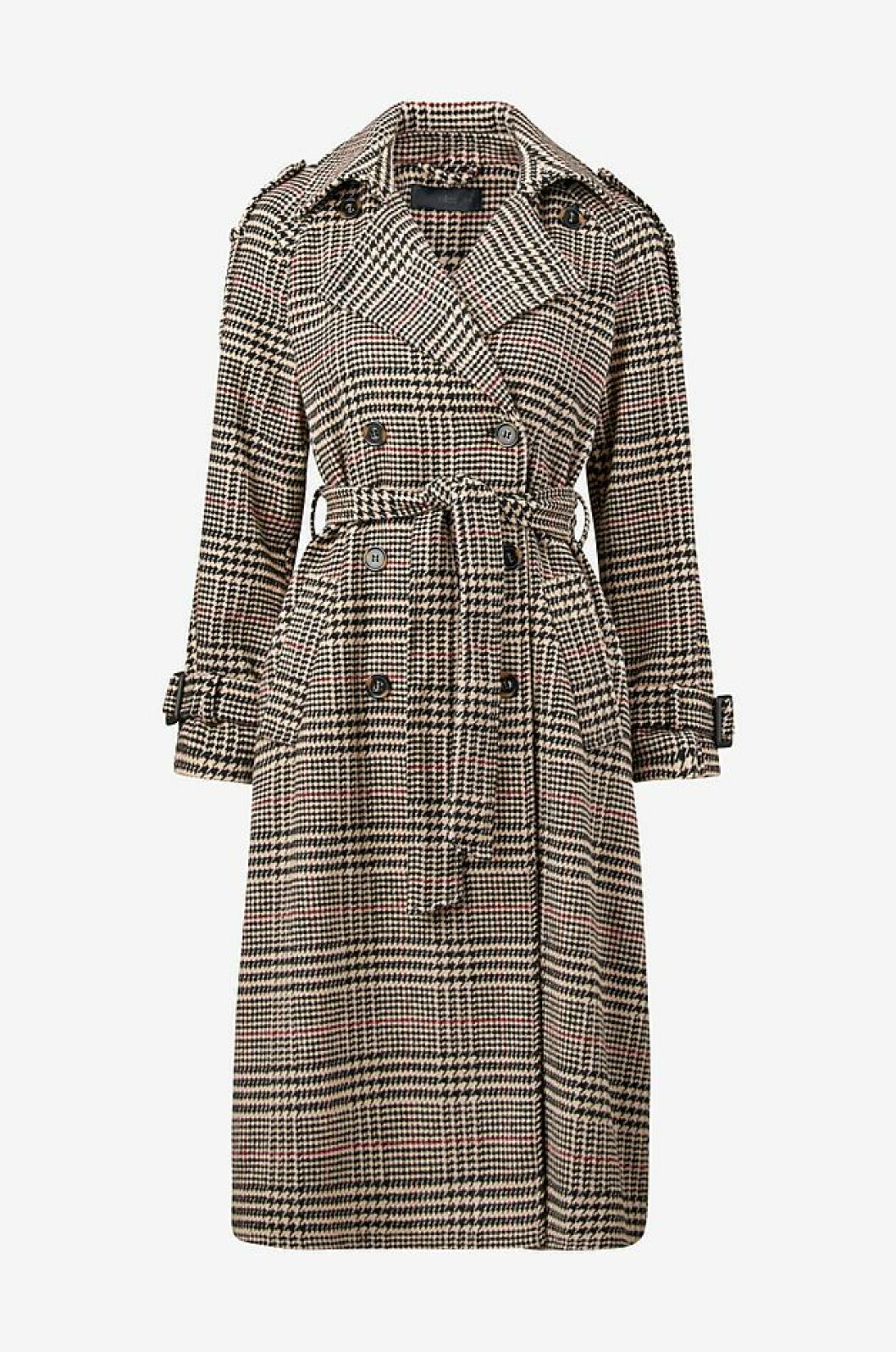 Rutig kappa trenchcoat