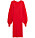 Röd stickad klänning med ballongärmar från Kappahl