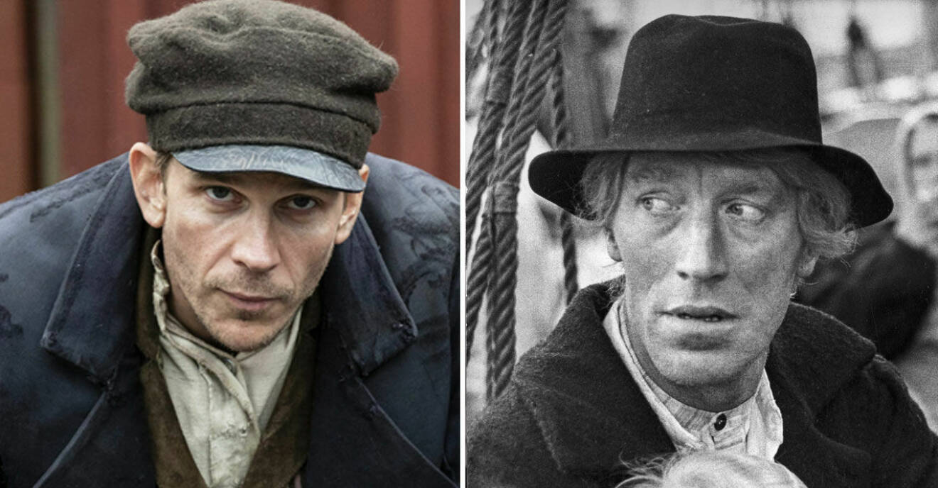 Gustaf Skarsgård respektive Max von Sydow spelar Karl Oskar i de två filmatiseringarna av Utvandrarna.