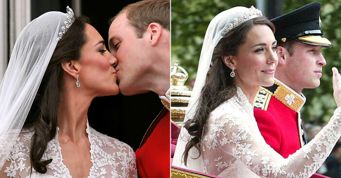 Kate Middleton vid bröllopet 2011.