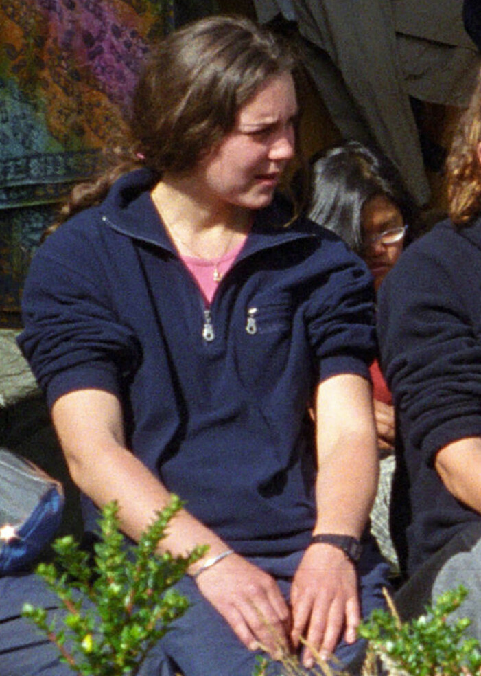 Kate Middleton på en expedition i Chile 2001.