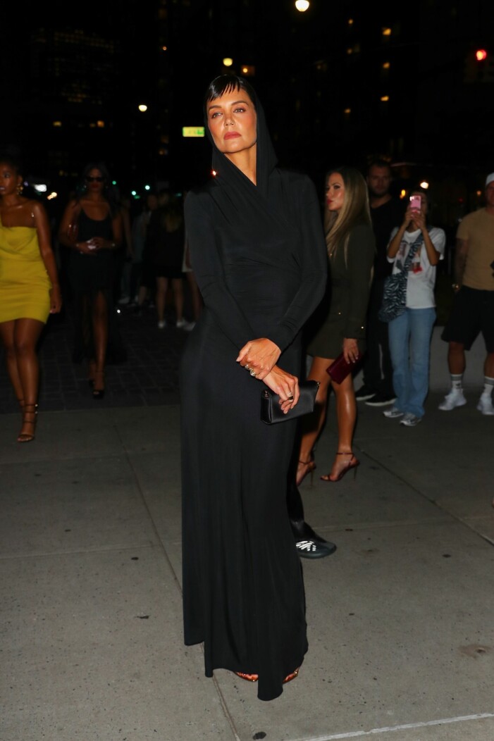 Katie Holmes på Tom Fords visning under New York Fashion Week Katie Holmes på Tom Fords visning