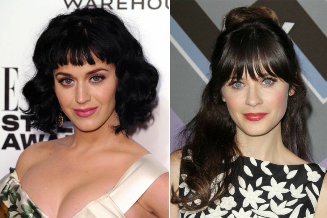 Katy Perry t.v. och Zooey Deschanel t.h. Katy Perry och Zooey Deschanel
