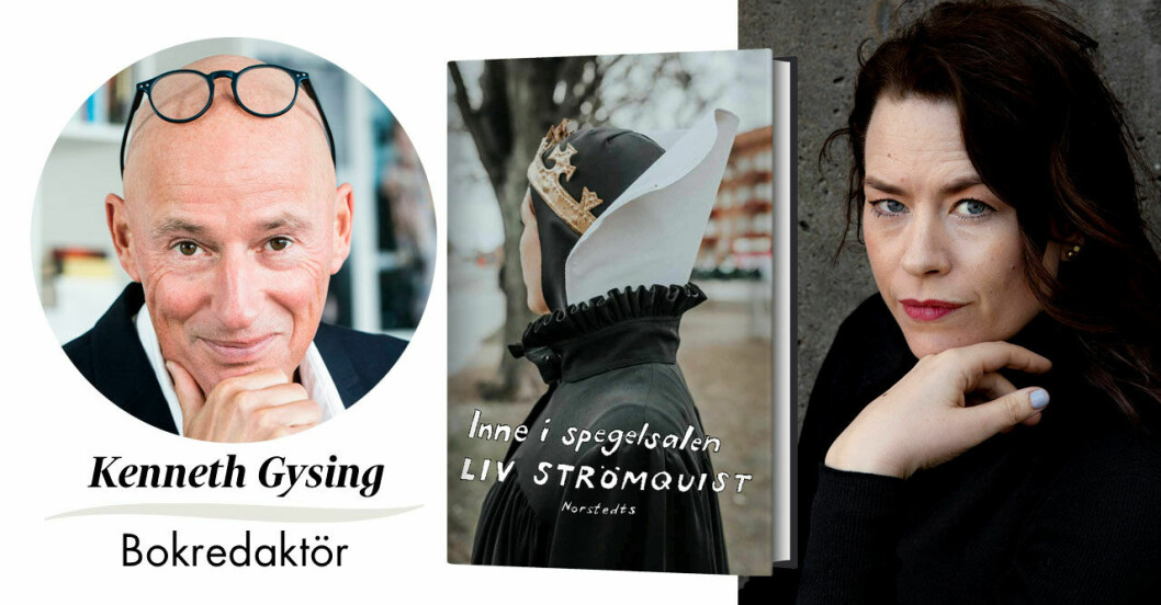 Bokomslag Liv Strömquist Inne i spegelsalen, Feminas bokredaktör Kenneth Gysing