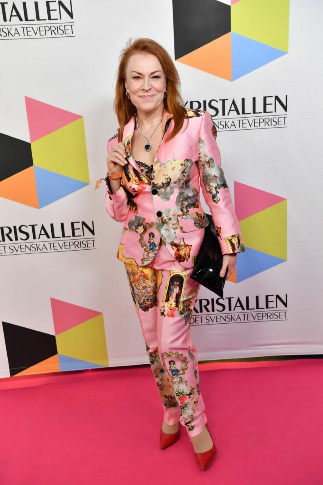Kishti Tomita. Kishti Tomita på röda mattan på Kristallen 2019