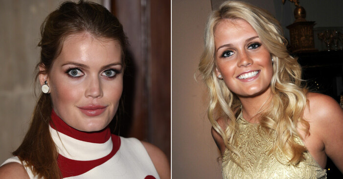 Kitty Spencer med brunt och blont hår.