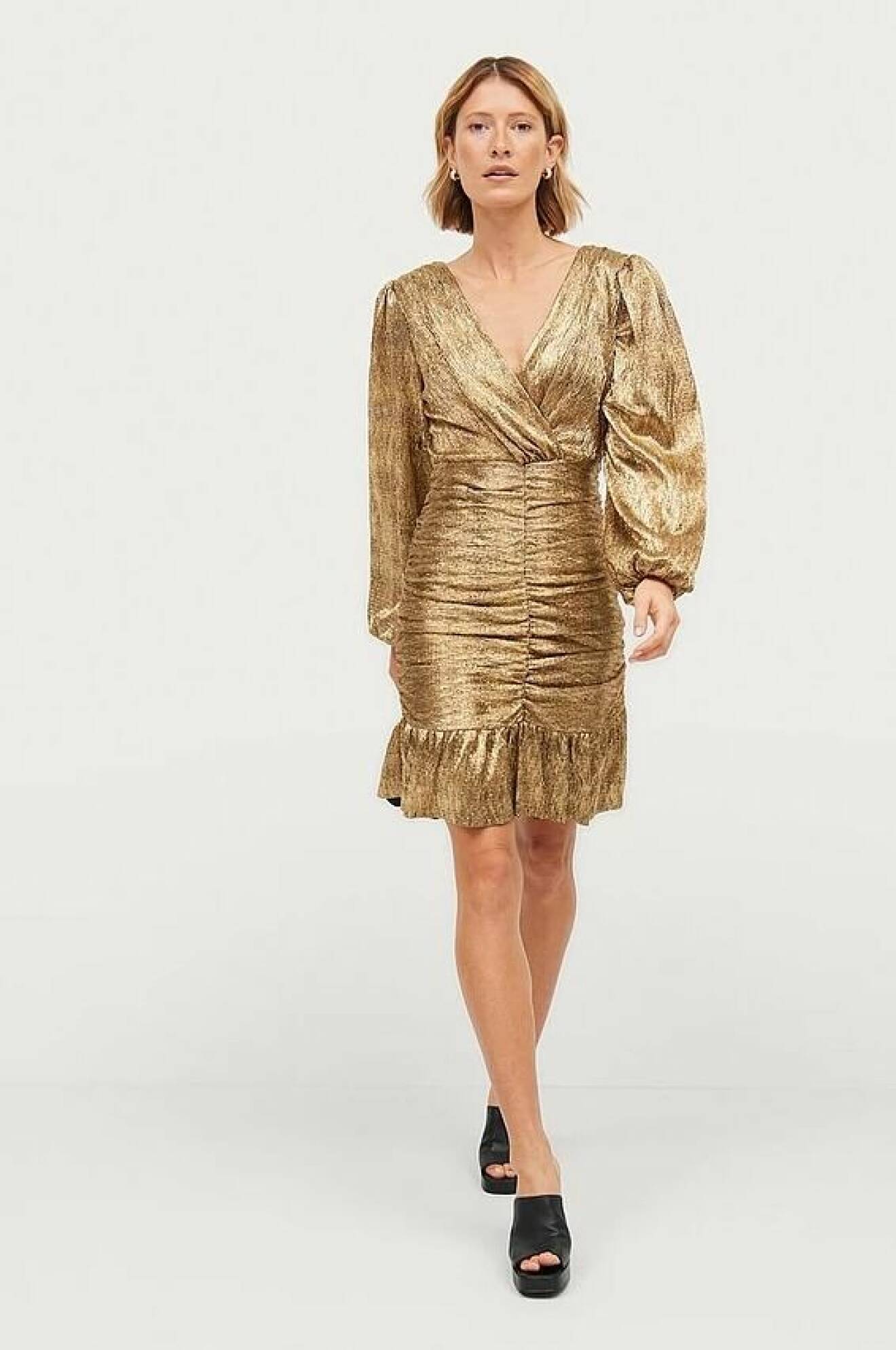 klänning guld dam