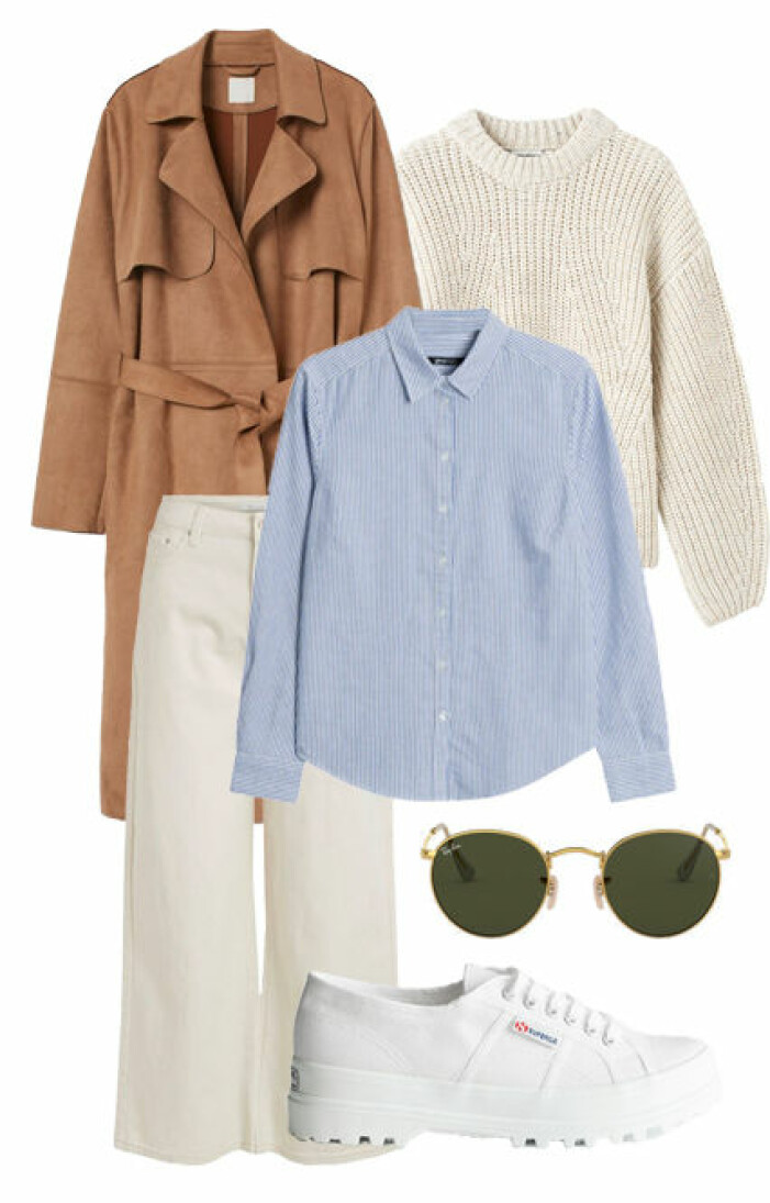 klassisk look vita jeans