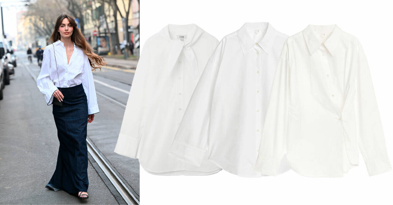 Klassisk vit skjorta basgarderoben