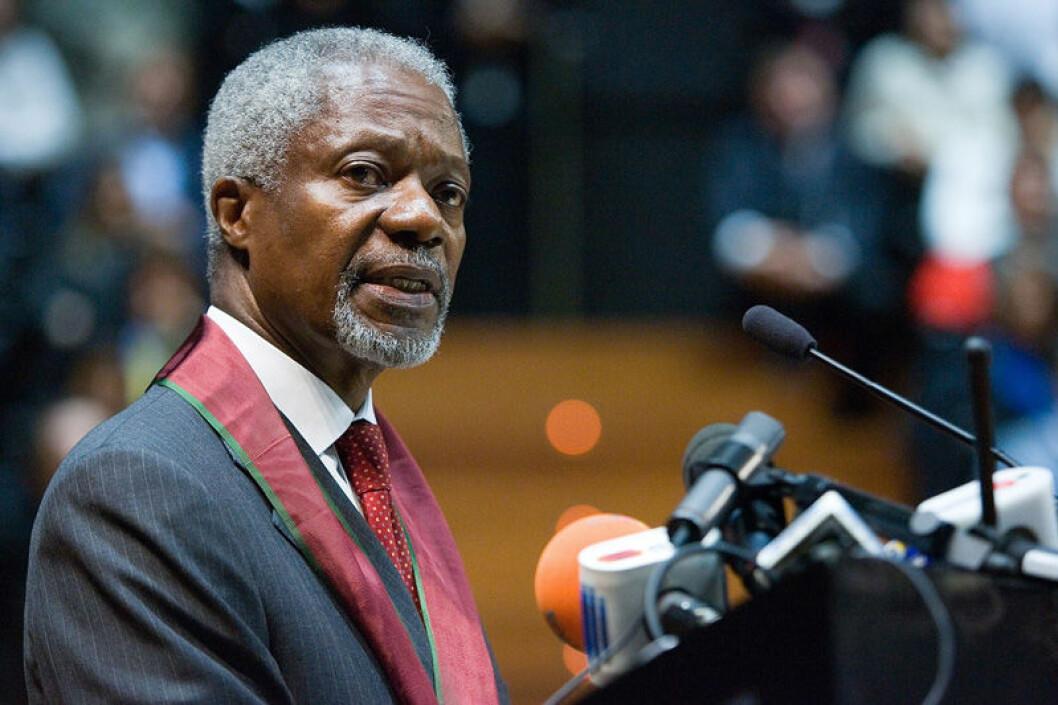 Kofi Annan blev 80 år gammal. Foto: IBL Kof Annan dog 2018.