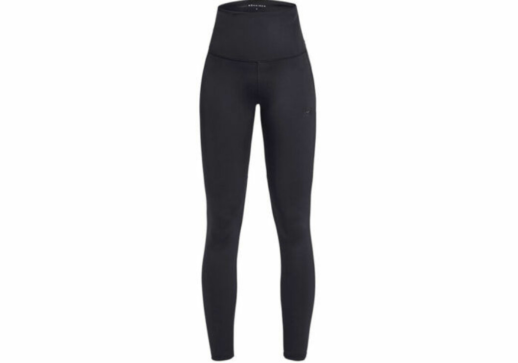 Svarta sportbyxor med hög midja och fickor