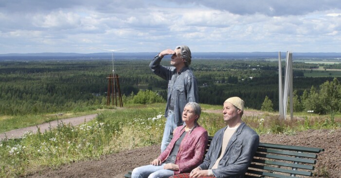 Konstnären Lars Lerin på Konst på hög, men han är inte konstverket. Konstnären Lars Lerin på Konst på hög, men han är inte konstverket.