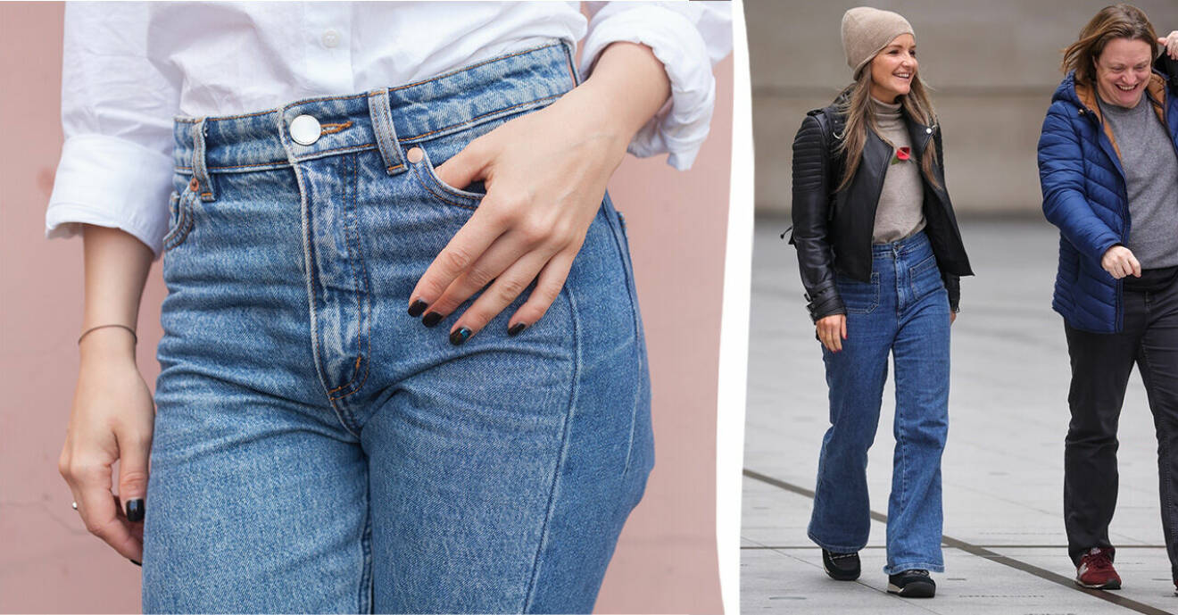 Köpa jeans med rätt avstånd mellan grensöm och dragkedja