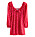 kort röd klänning dam