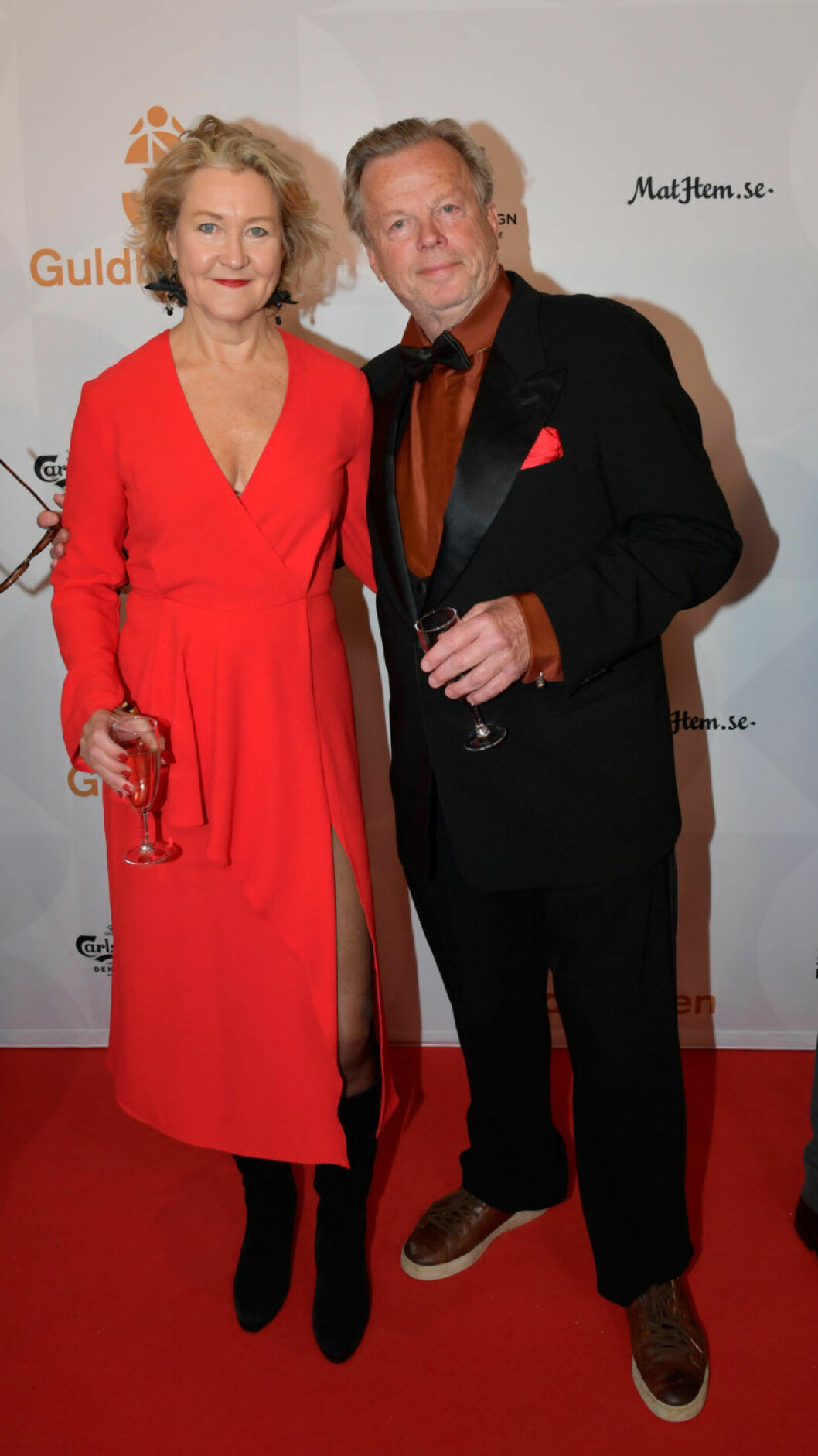 Cecilia Nilsson och Krister Henriksson. Röda mattan, Cecilia Nilsson och Krister Henriksson