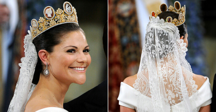 Kronprinsessan Victoria vid bröllopet 2010.