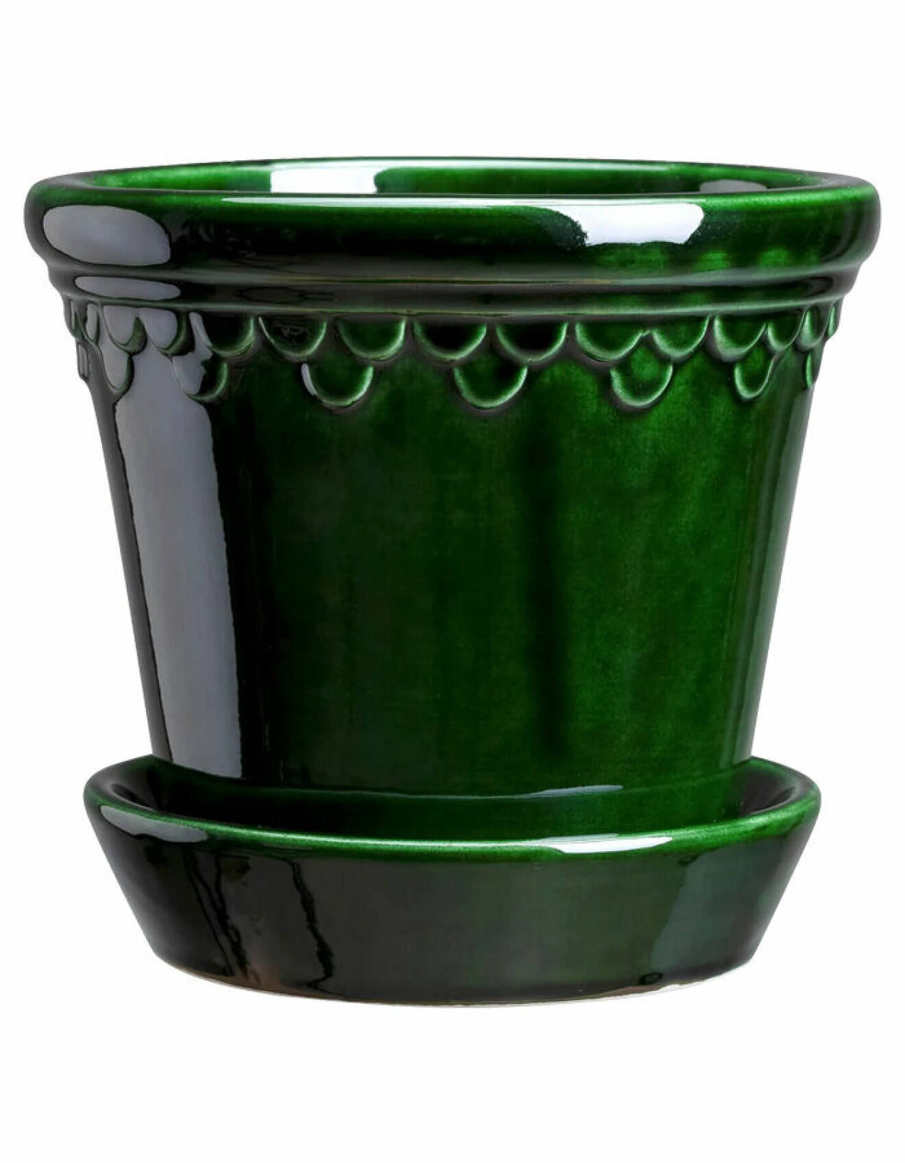 Glaserad grön kruka från Bergs Potter