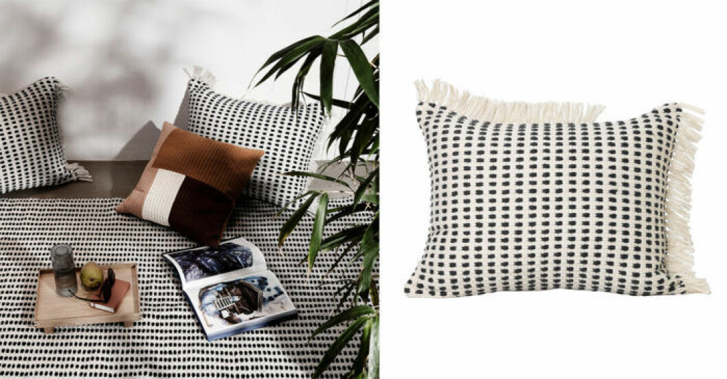 Kudde i svartvitt Ferm Living
