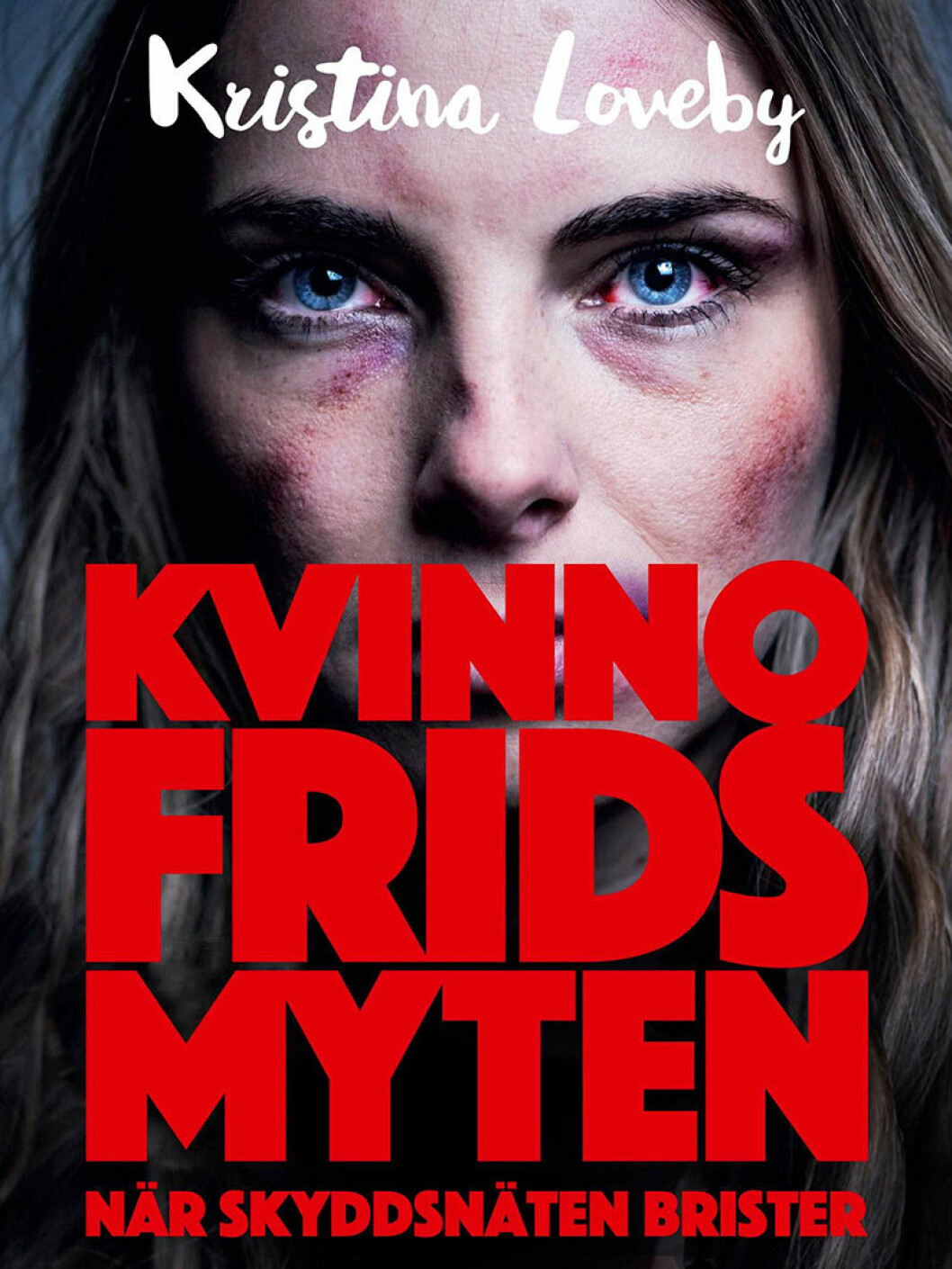 Kvinnofridsmyten – när skyddsnäten brister (Roos böcker) innehåller två delar. Dels Kristinas egen berättelse, dels flera kapitel som kan användas i utbildningssyfte eller som en handbok för den som vill lämna ett våldsamt förhållande. Boken finns både hos Adlibris och Bokus. kvinnofridsmyten när skyddsnäten brister kristina loveby