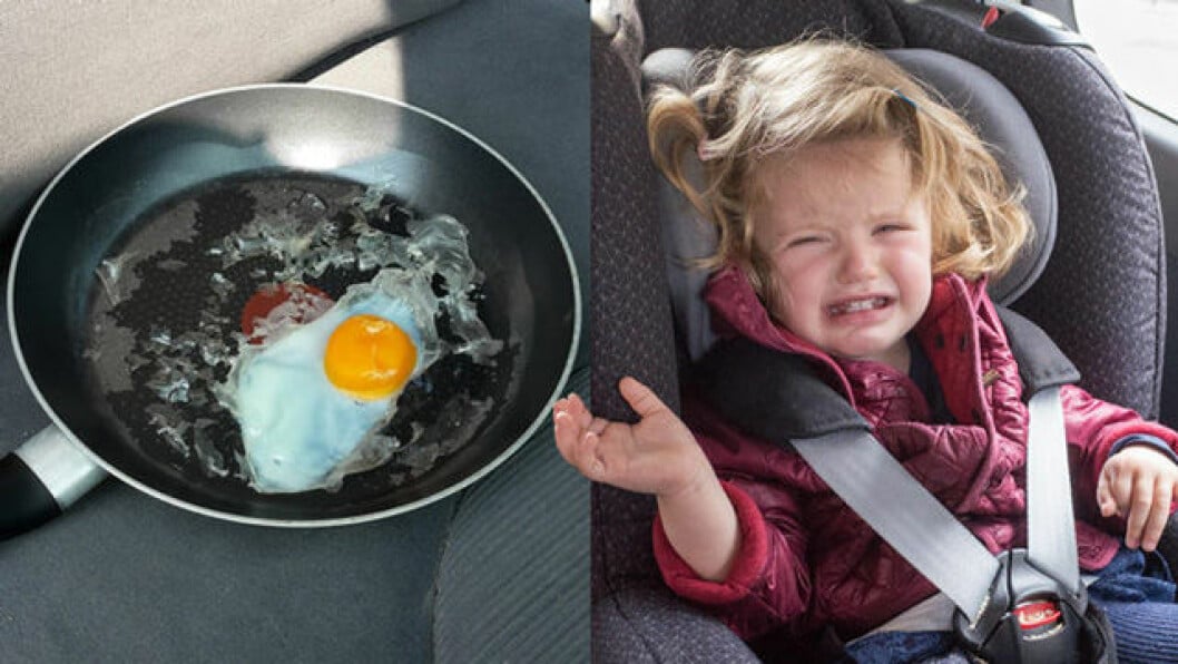 Lämna inte barn i varma bilar