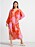 lång röd kimono för dam från lindex
