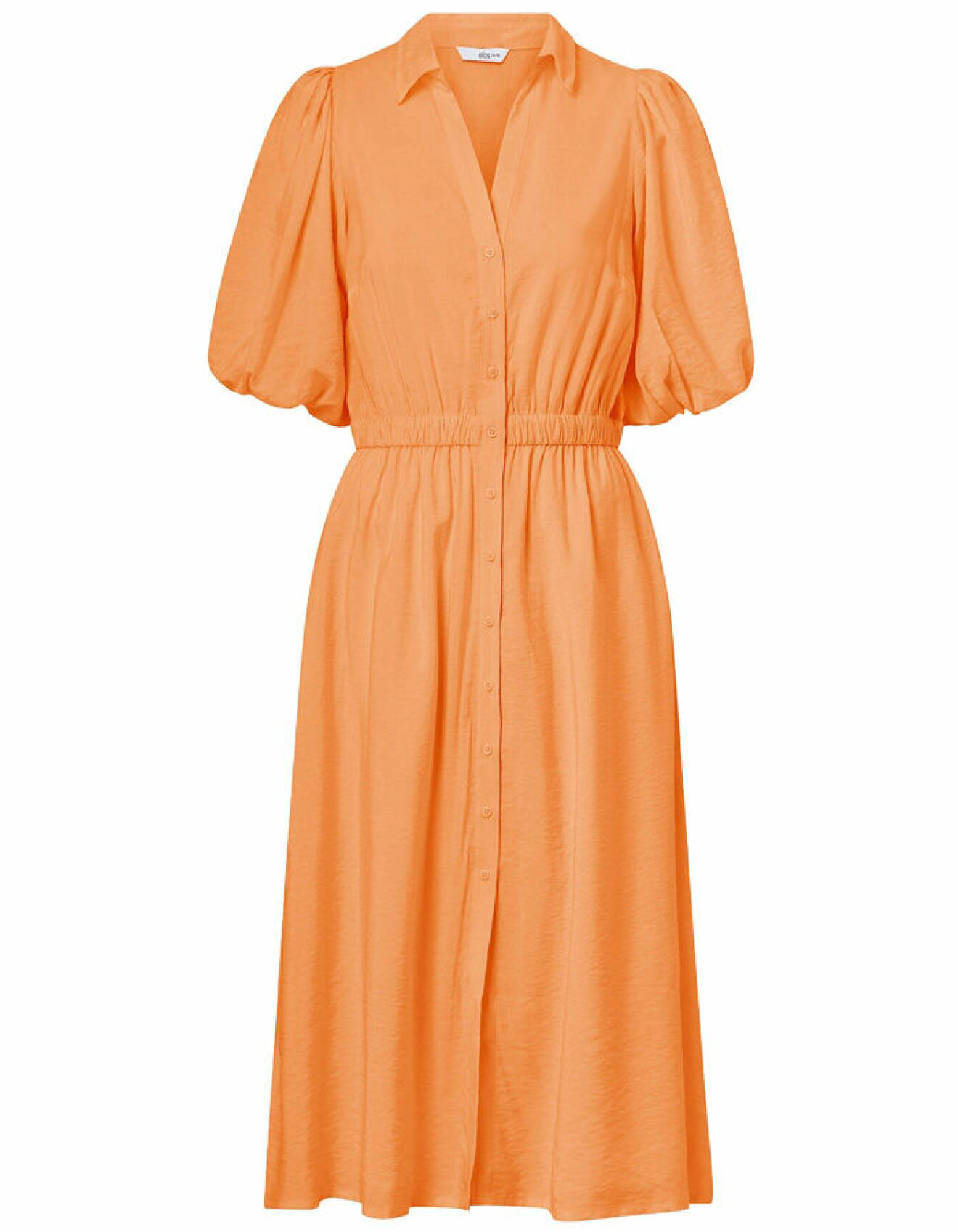 orange lång klänning för dam från ellos