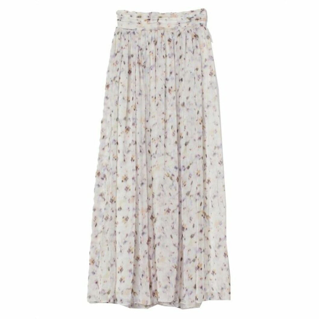 maxikjol med blommigt mönster från H&M