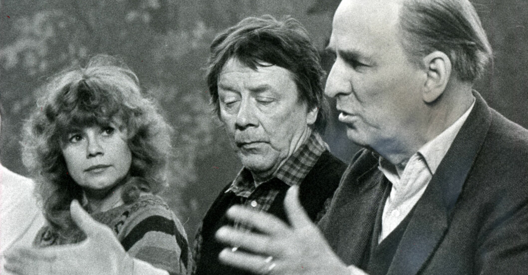 Lena Nyman med Allan Edwall och Ingmar Bergman.