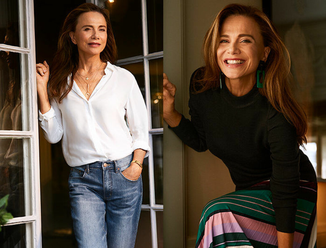 Jeans är bästa vardagshjälten i garderoben, menar Lena. Lena Olin KappAhl
