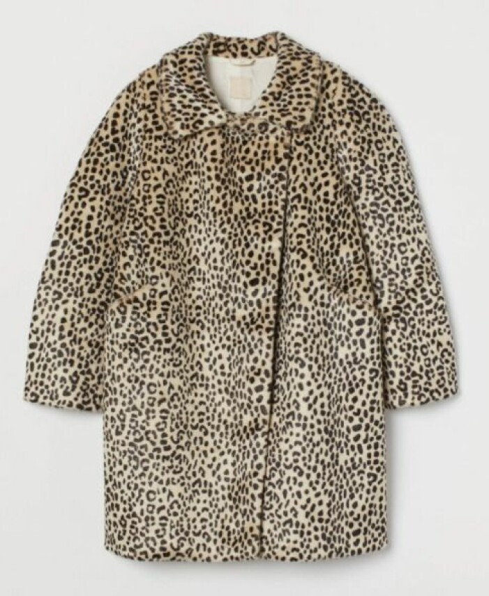 leopardmönstrad kappa H&M
