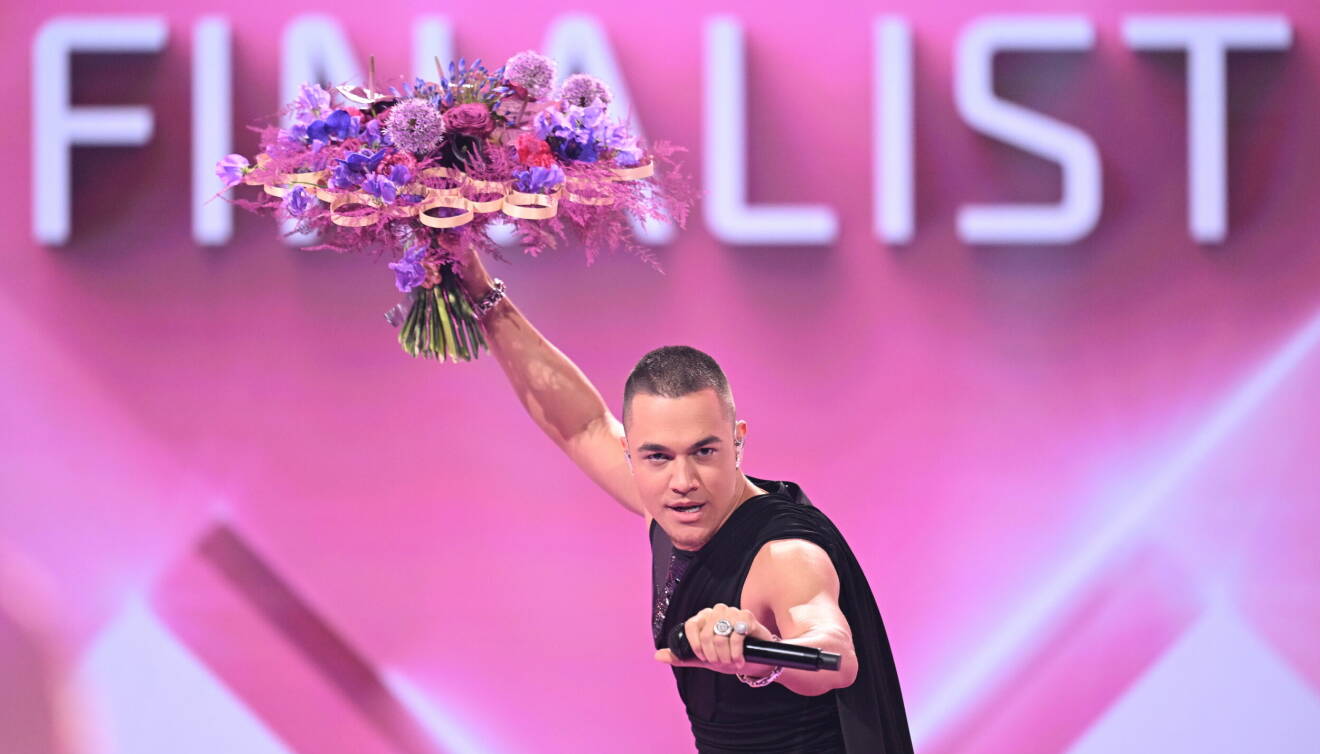 Liamoo när han gick vidare till finalen i Melodifestivalen 2024