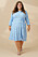 Linda-Marie Nilsson för Ellos - ljusblå mönstrad klänning "Linda-Marie"