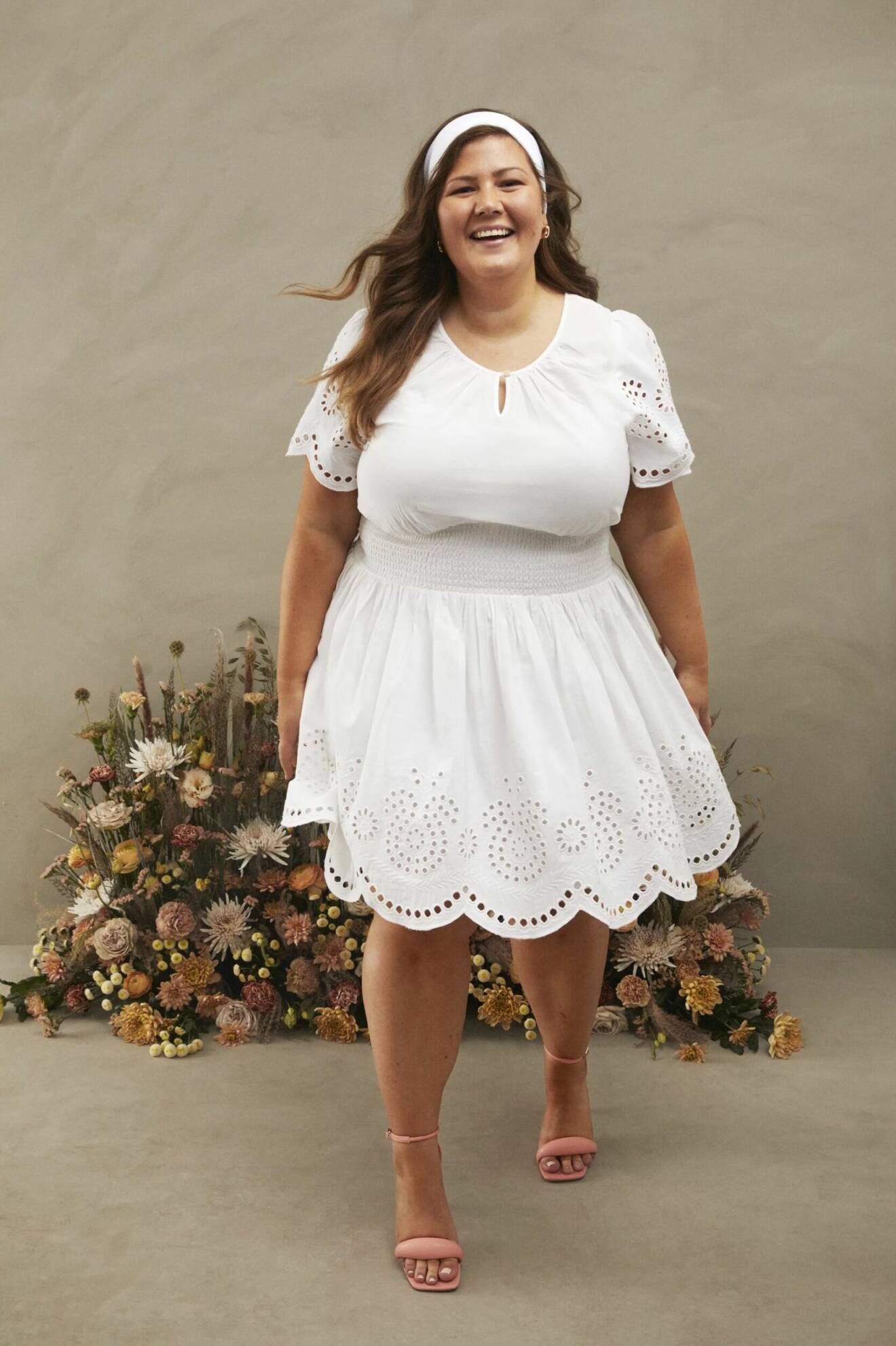 Linda-Marie Nilsson för Ellos - vit bohemisk klänning