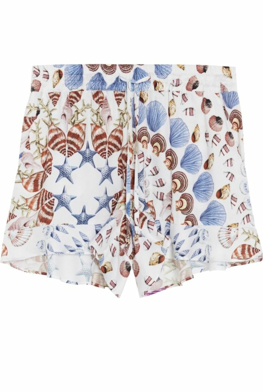 Ljusa shorts med snäckskalsmönster By malina för Lindex