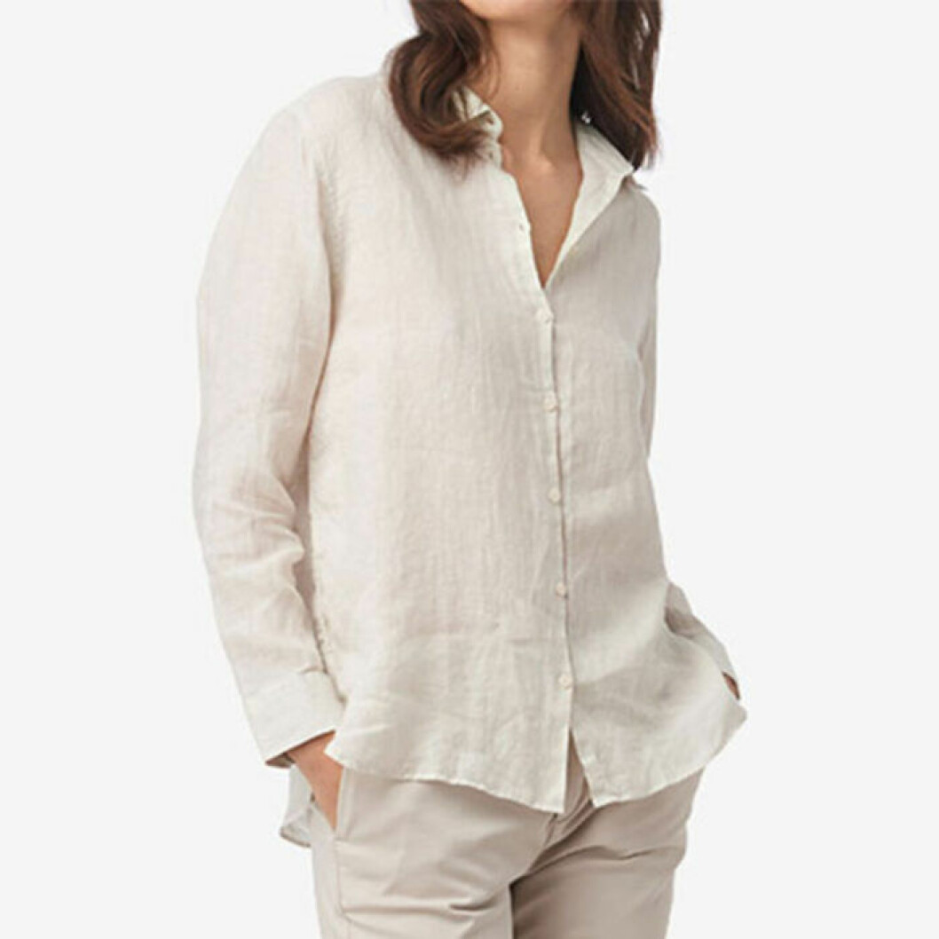Beige linneskjorta