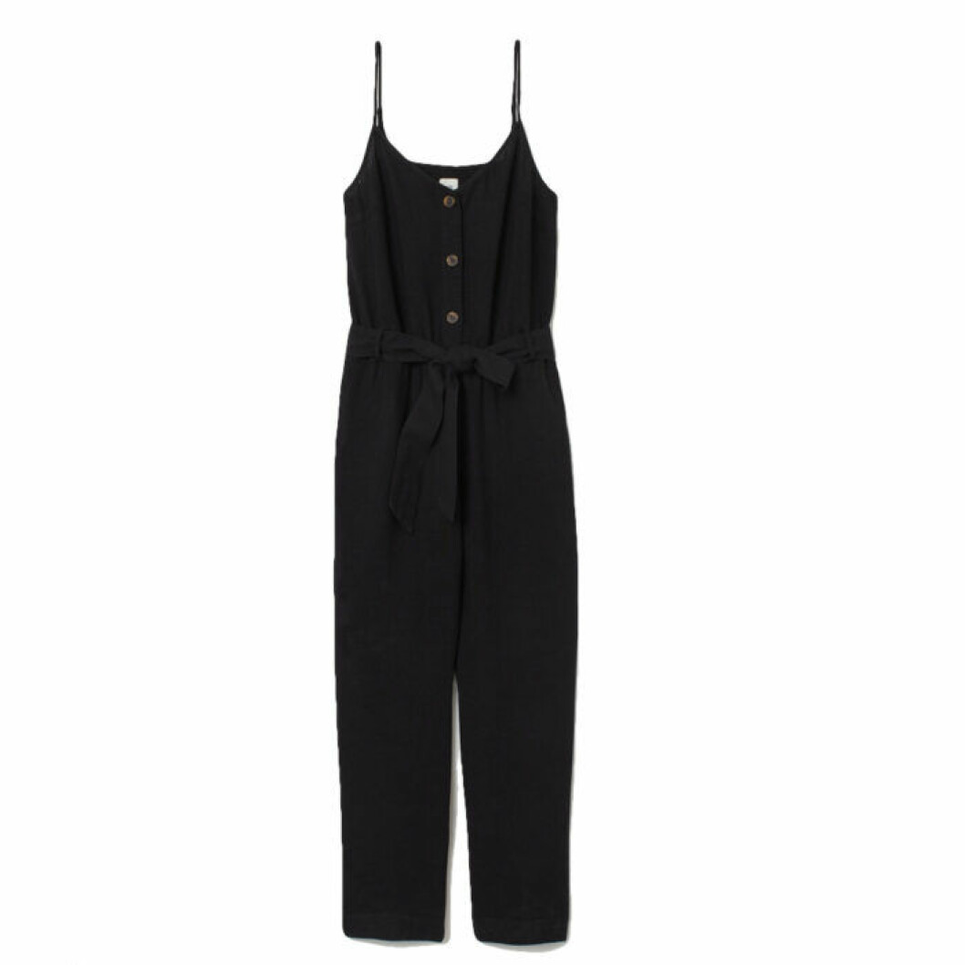 Svart linnejumpsuit