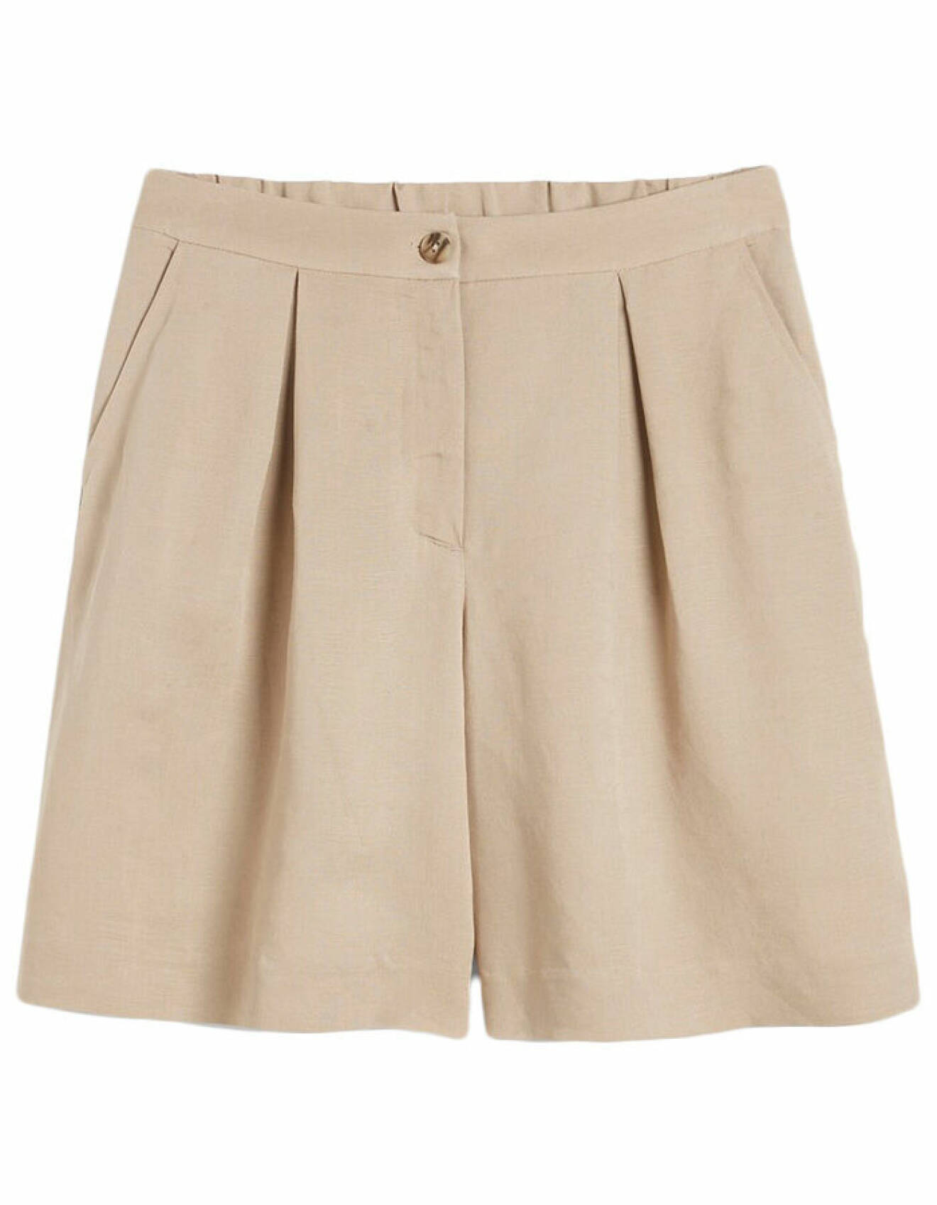 shorts i beige linne för dam från kappahl