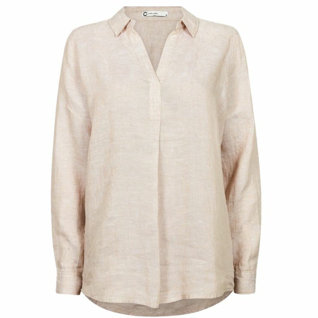 Beige linneskjorta från Cubus