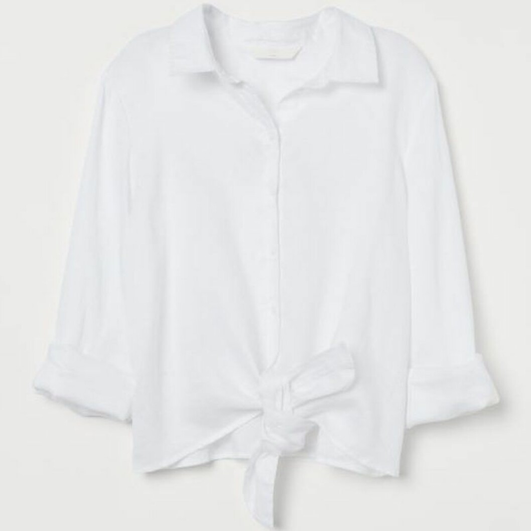 Knyt linneskjorta från h&M