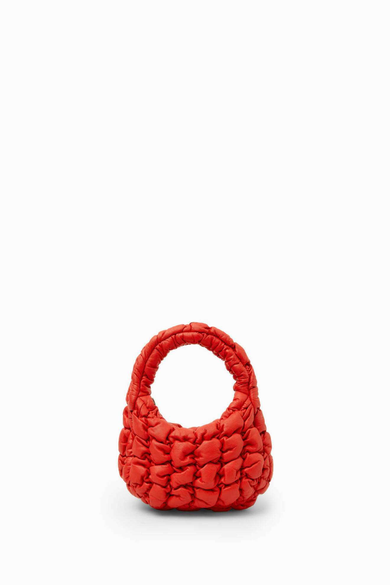 liten röd quiltad handväska för dam från cos
