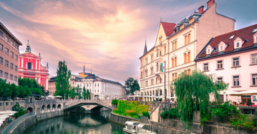 Ljubljana i Slovenien har Europas billigaste glas vin Ljubljana i Slovenien