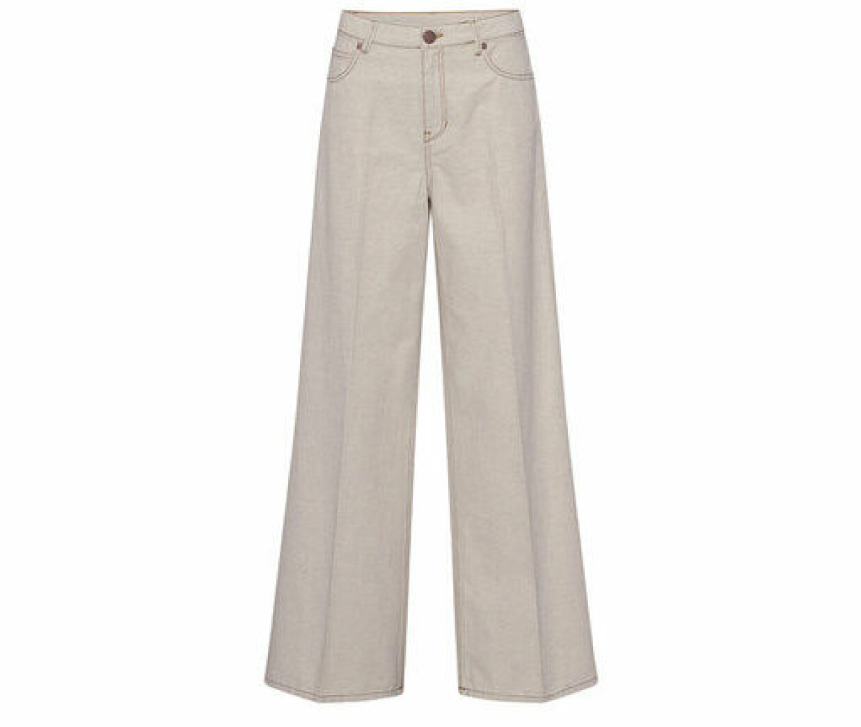 ljus jeans med hög midja