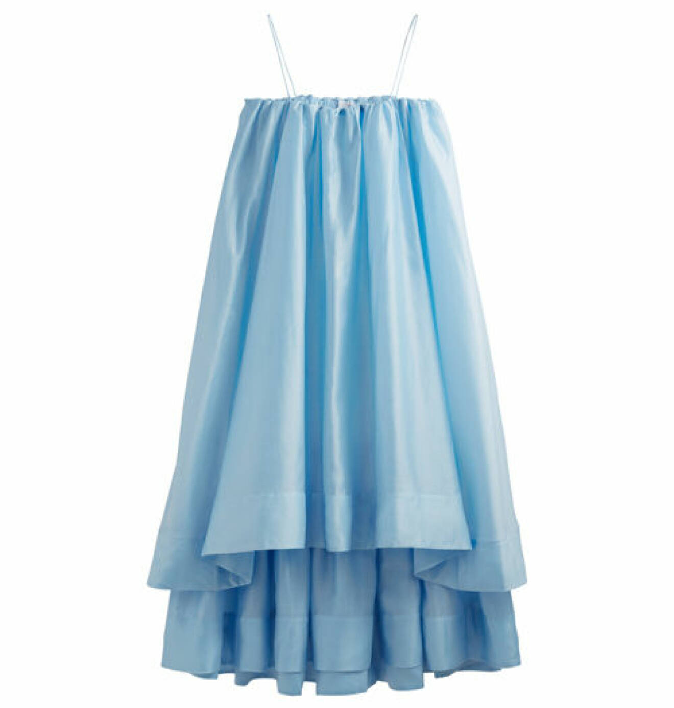 Ljusblå voluminös klänning med tunna axelband från &amp; Other Stories Savoir Collection 2024