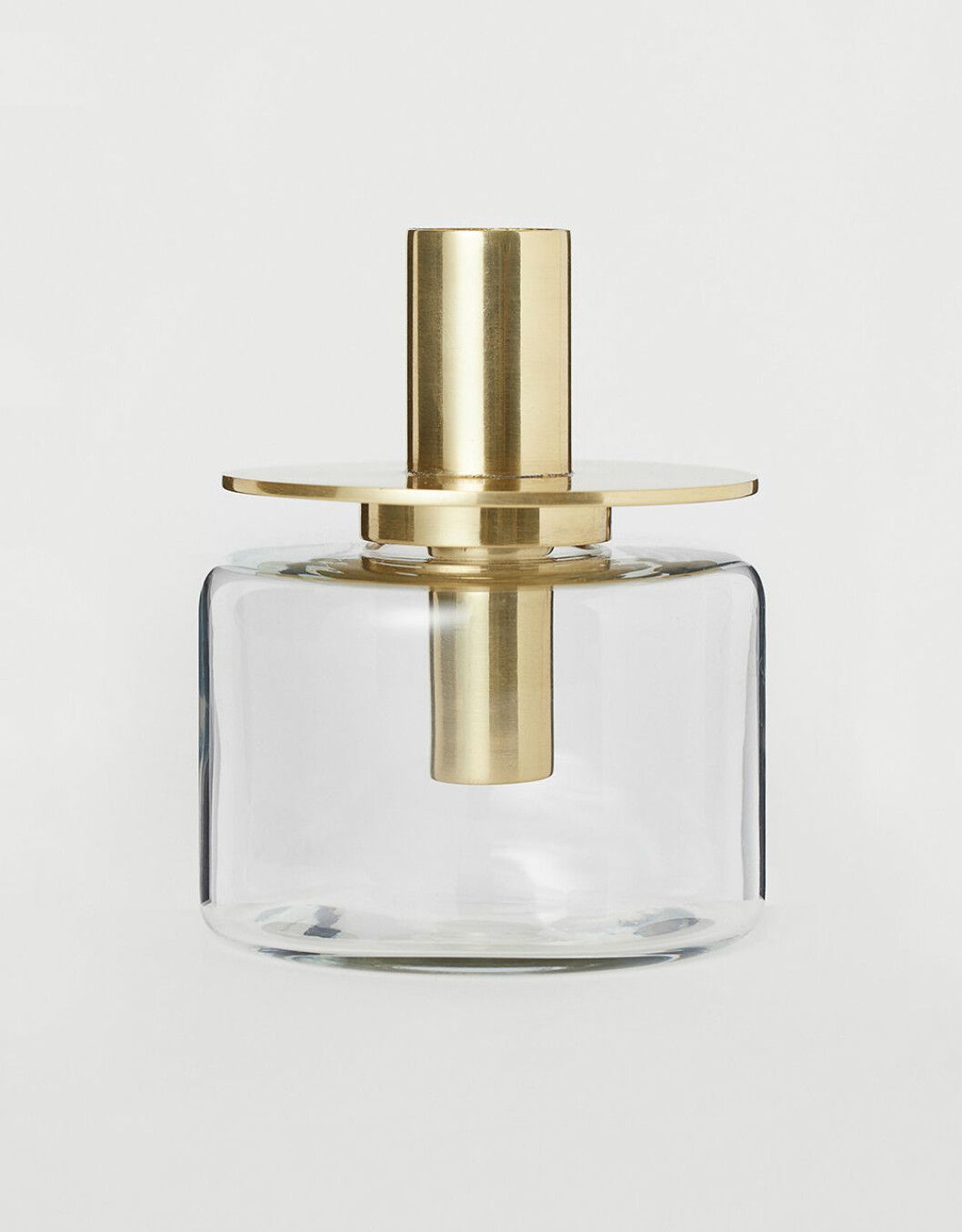 Ljusstake i glas och guldfärgad metall från H&M Home