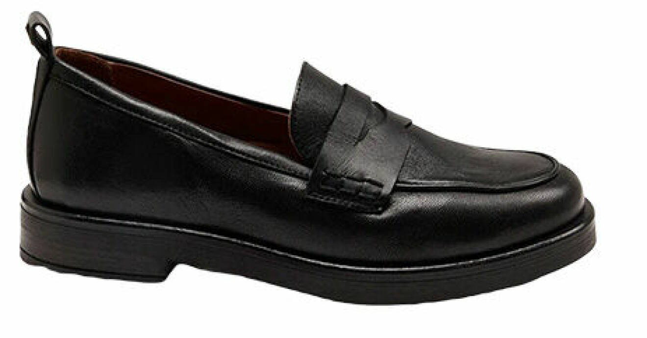 Svarta loafers i skinn för dam från Pavement