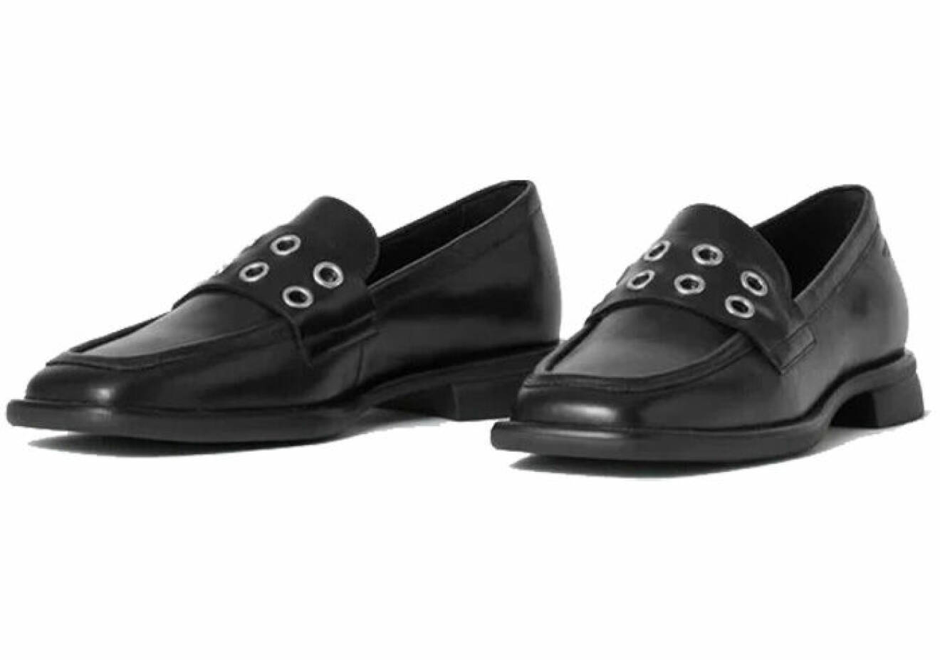svarta loafers i läder för dam på rea från vagabond