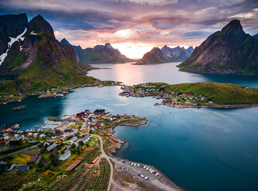 Lofoten i Norge är en vacker plats att besöka