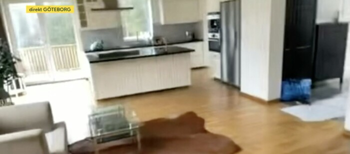 En smygkik av köket i Lotta Engberg och Mikael Sundströms nya hus. Lotta Engberg och Mikael Sandströms nya hus köket.