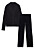 loungewear - svart grafiskt stickat set med kofta och byxor för dam från Movesgood